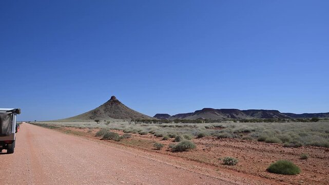road to Millstream Chichester National Park in Pilbara.