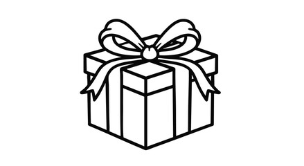 Fototapeta premium A low resolution image of a present with a bow on top with a black background and white lines