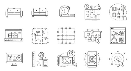interior design planning visualizing home layouts  furnishing on devices for architects and homeowners digital tools home renovation and decoration.