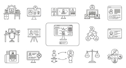 online meeting teams collaborating virtually on projects via digital platform fostering communication ideal for remote work presentations and team management software ads