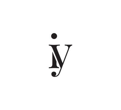 Elegant Monogram Logo, Classic Serif Initial Letters Design, Vintage Luxury Typography Emblem iy