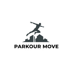 parkour athlete jump action urban young skill city exercise man