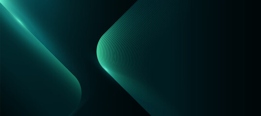 green and black abstract geometric luxury background vector. Social ads banner or Landing page. © Aneg