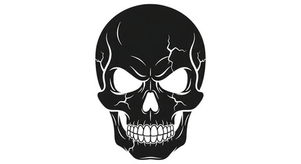 Fototapeta premium skull on white background