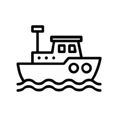 Ilustraci&oacute;n del icono vectorial de barco
