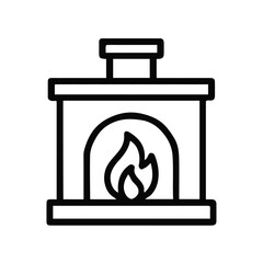 Ilustraci&oacute;n del icono vectorial de chimenea
