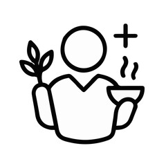 Ilustraci&oacute;n del icono vectorial de medico naturista
