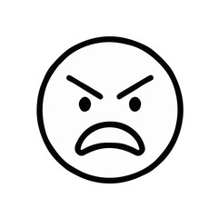 Ilustraci&oacute;n del icono vectorial de enojado