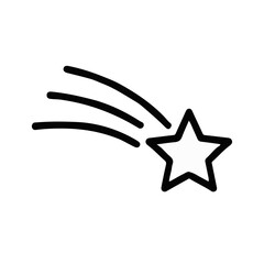 Ilustraci&oacute;n del icono vectorial de estrella fugas
