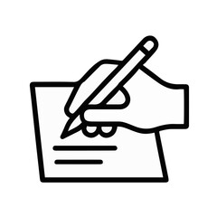 Ilustración del icono vectorial de escribir
