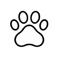 Ilustración del icono vectorial de huella de mascota