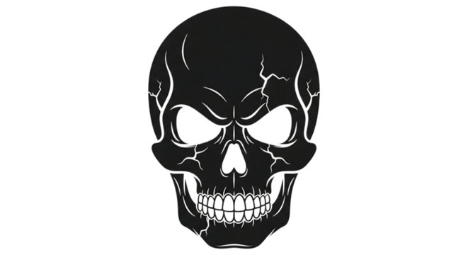 skull on white background