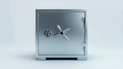 Silver Safe Box - Secure Storage for Valuables and Important Documents.