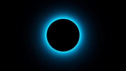 Total Solar Eclipse with Luminous Blue Corona in Deep Space