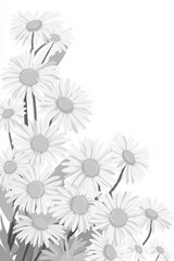 自然の美しさを表現した、余白を活かした花のグリーティングカードデザイン