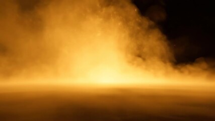 Abstract animated motion graphics displaying shimmering golden heat haze rising from a distant summer horizon creating a soft ethereal glow and atmospheric distortion bokeh, conceptual, warmth