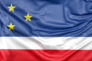 Ruffled Flag of Gagauzia. 3D Rendering