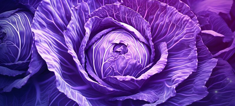 Pointillist grunge design of red Cabbage with abstract dotted pattern,,generative AI - Powered by Adobe