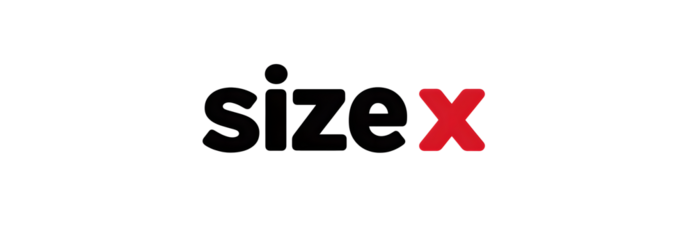 Size X on a transparent background. Text. Label, tag, price tag for designers, marketers and IT. Popular illustration, object, texture. Sphere of trade, economy, sales.