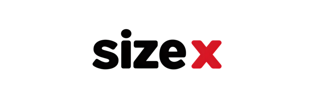 Size X on a transparent background. Text. Label, tag, price tag for designers, marketers and IT. Popular illustration, object, texture. Sphere of trade, economy, sales.