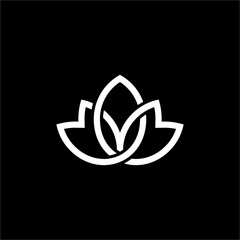 A modern, professional lotus/flower logo using continuous line art. It symbolizes balanced growth, natural serenity, and a futuristic approach to holistic wellness and beautiful design.