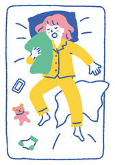Young woman sleeping naturally_color