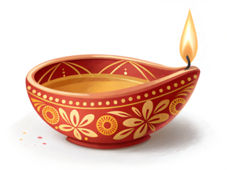 candles on a plate for Diwali design isolated on white background. high definition quality And vibrant color grading Available.