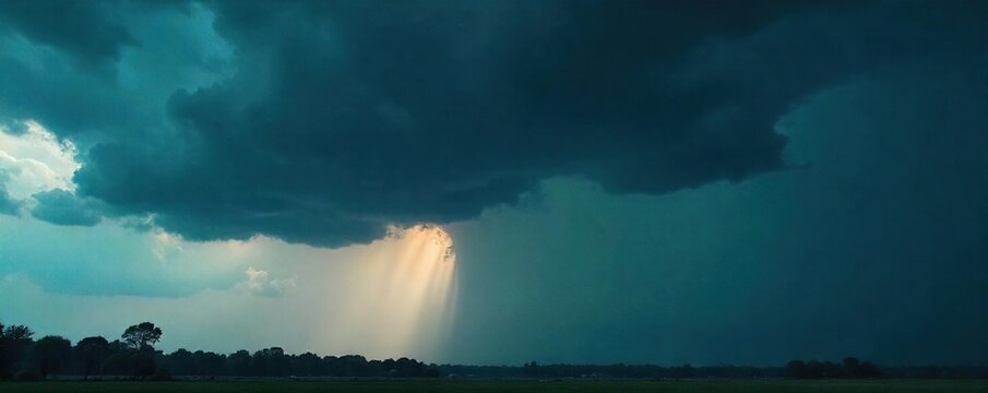 Impending Storm Dark Clouds and Heavy Rain Threaten, Dramatic Sky, Natures Fury