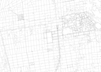 Zoomed monochrome map of Berkeley showing detailed highway & road networks with urban density — ideal for urban planning, design mockups, or geographic visualization.
