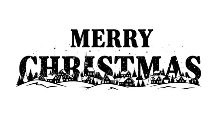 Obraz premium Festive village scene with 