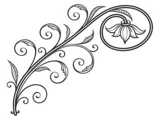 abstract floral background with butterflies floral, pattern, illustration, nature, silhouette, black, spring, decor, ornate, tattoo, card, vintage, butterfly, scroll, plant, swirl, flower, ornament, l