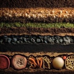 Detailed microscopic view revealing various cellular structures and components.