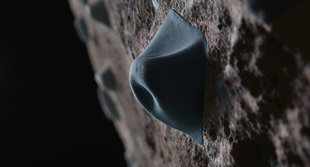 Close-up of Climbing Holds on Textured Wall