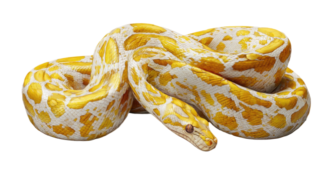 Close-up of a yellow snake