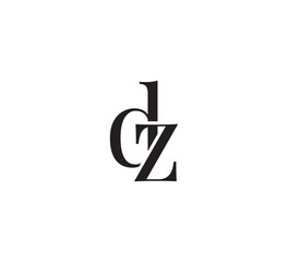 Elegant Monogram Logo, Classic Serif Initial Letters Design, Vintage Luxury Typography Emblem dz