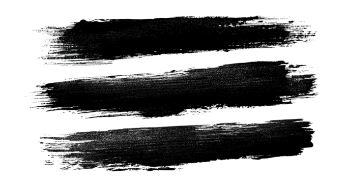 Three dark gray brushstrokes on black - Powered by Adobe