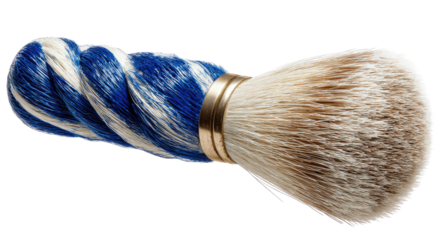 Ornate shaving brush with vibrant swirls