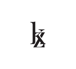 Elegant Monogram Logo, Classic Serif Initial Letters Design, Vintage Luxury Typography Emblem kz