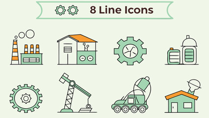 set of houses icons for your design