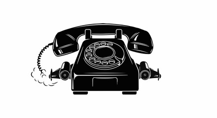 Classic rotary dial telephone with a retro charm, evoking nostalgia and communication.
