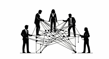 Diverse team collaborating to build a strong network and achieve success