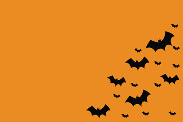 Halloween pumpkin seamless banner. Spooky squash lanterns silhouettes, scary jack-o-lanterns halloween flat vector background illustration. Halloween holiday  poster , Background of halloween pumpkins