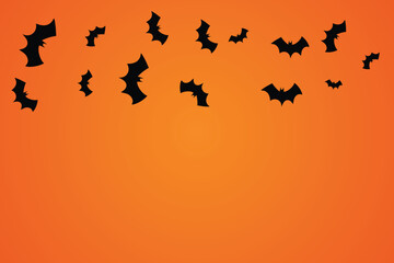 Halloween pumpkin seamless banner. Spooky squash lanterns silhouettes, scary jack-o-lanterns halloween flat vector background illustration. Halloween holiday  poster , Background of halloween pumpkins