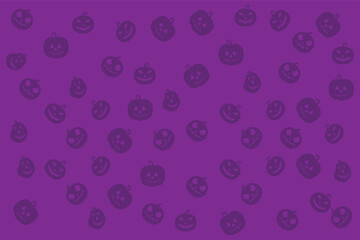 Halloween pumpkin seamless banner. Spooky squash lanterns silhouettes, scary jack-o-lanterns halloween flat vector background illustration. Halloween holiday  poster , Background of halloween pumpkins