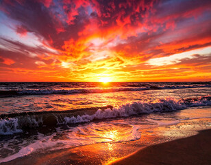 Obraz premium Dramatic Panoramic Sky Collection: Sunsets, Storms, and Nightscapes