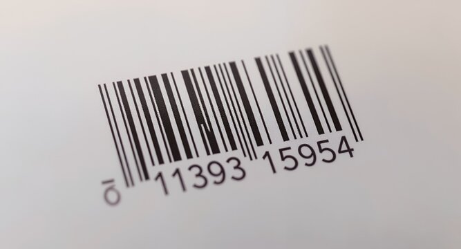 Abstract Barcode Scan Symbol with Numbers and Lines