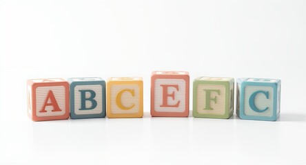 Alphabet Blocks A B C E F C Sequence Education Learning Fun Toy