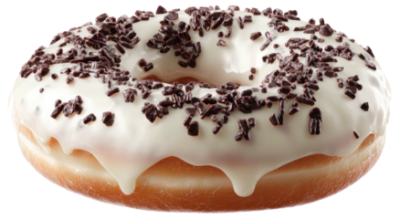 Glazed donut with chocolate sprinkles