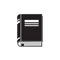 Black Silhouette of a Hardcover Book with Bookmark