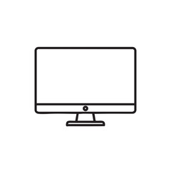Minimalist Outline of a Modern Computer Monitor Display